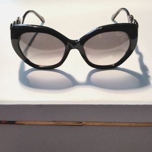 Roberto Cavalli Snake Detail Black Sunglasses